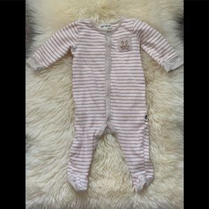 Rabbit Bear Baby Onesie 100% Organic Cotton Size 6-9M
